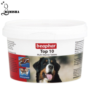 قرص مولتی ویتامین سگ بیفار مدل تاپ تن Top 10 تعداد 180 عددی