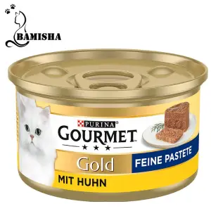 کنسرو گربه گورمت پته با طعم مرغ 85 گرم