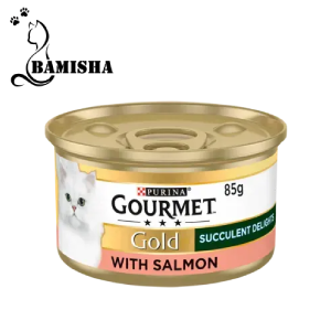 کنسرو گربه گورمت مدل ساکولنت دیلایت با طعم ماهی سالمون 85 گرم