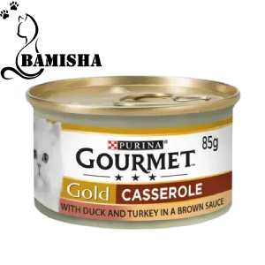 کنسرو گربه گورمت گلد با طعم اردک و بوقلمون در سس ۸۵ گرم