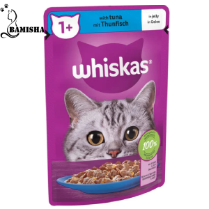 پوچ گربه ویسکاس با طعم ماهی تن در ژله وزن 85گرم