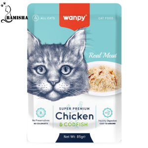 سوپ گربه ونپی با طعم مرغ و ماهی کاد وزن 85 گرم