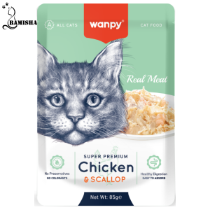 سوپ گربه ونپی با طعم مرغ و گوش ماهی وزن 85 گرم