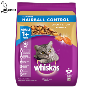 غذای خشک گربه ویسکاس با طعم مرغ و ماهی تن 450گرم